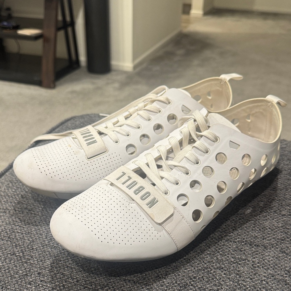 NOBULL White Cutout Spin Shoes